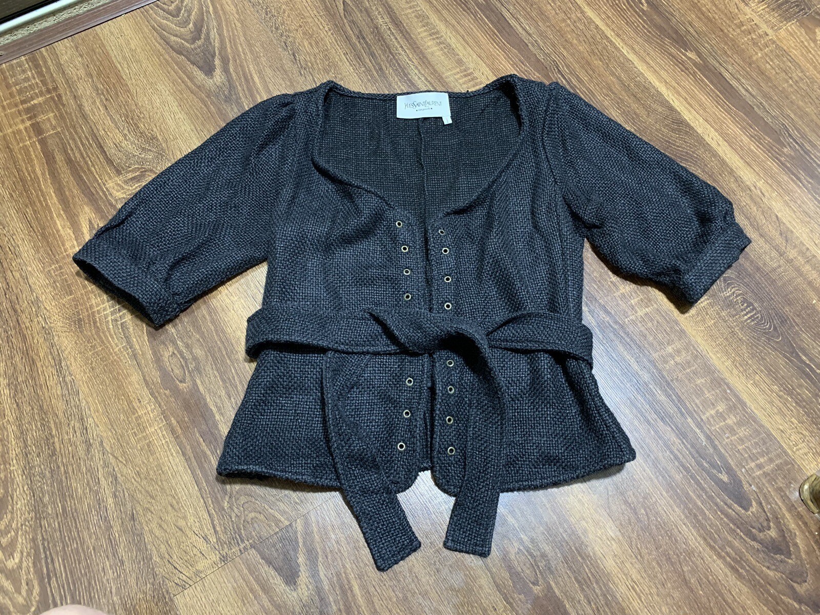 Cardigan top in seta Yves Saint Laurent Rive Gauche 2006