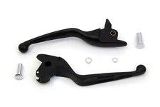 Matte Black 3-Slot Wide Hand Lever Set fits Harley Davidson
