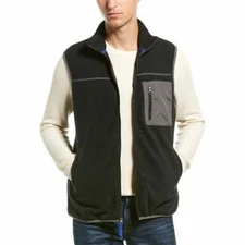 Vintage 1946 Mixed Media Polar Fleece Vest XL 9/16