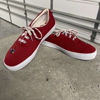 Red Hat Society Women's Calista Purple/Red Wedge Shoe 10W