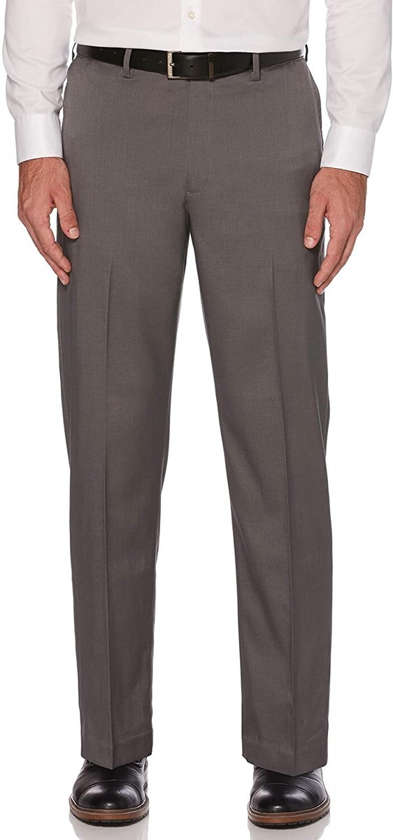 Savane Men's Flat Front Stretch Crosshatch Dress Pant, Cstlerock [46x30]