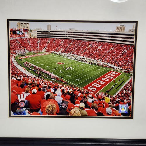 Wisconsin Badgers Football Stadium Official Licensed NCAA 2008 Game Framed Photo - Picture 6 of 12