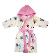 Accappatoio Bambina in Spugna Trudi di Gabel Alfabeto Rosa 1 2 3 4 5 6 Anni