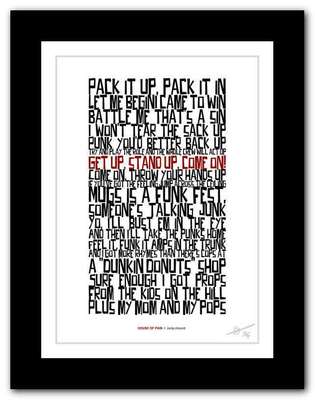 House Of Pain Jump Around Song Lyrics Typography Poster Art Print 36 Ebay