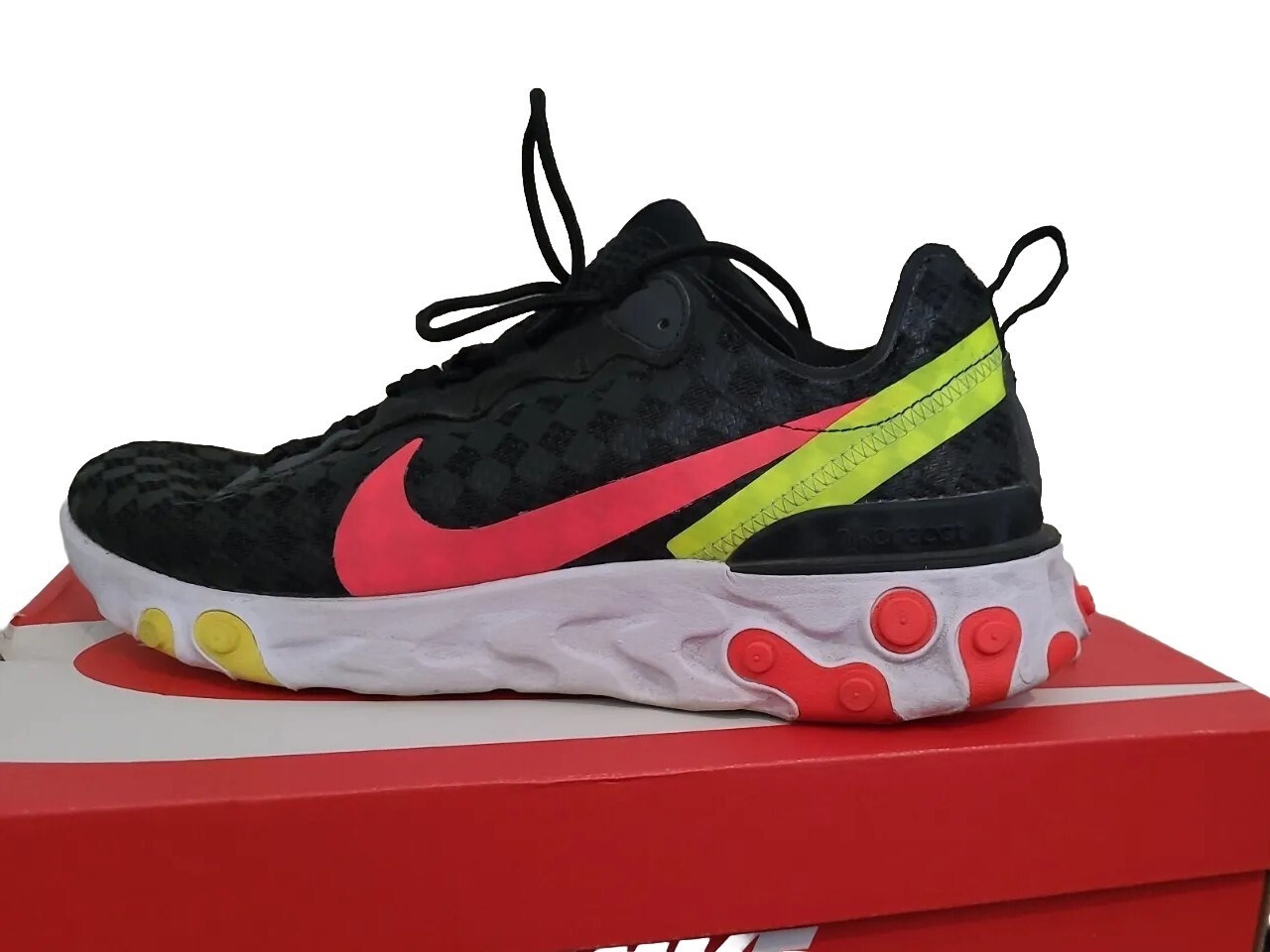 Size 10 - Nike React Element 55 Checkered Crimson… - image 3