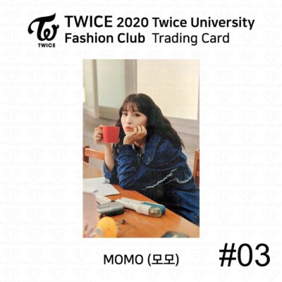 TWICE 2020 University Fashion Club Trading Card Photocard Momo