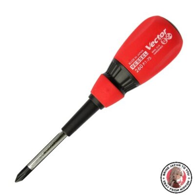 NEW Vessel Vector Normal Screwdriver Large Diameter Grip +1×75 B-260