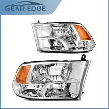 Headlamps For 2009-2018 Dodge Ram 1500 2500 3500 Quad Cab Chrome Housing