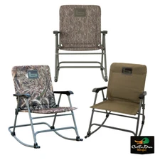 NEW BANDED GEAR FOLDING ROCKING CHAIR - PADDED CAMP CHAIR CAMPING HUNTING -
