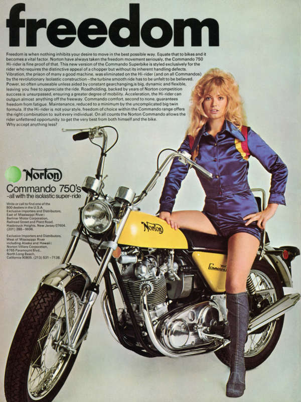 1971 NORTON COMMANDO 750 VINTAGE MOTORCYCLE AD POSTER 48x36 STYLE