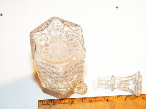 Vintage Klarglas Öl oder Essig Kruzifix mit Stopfen - Bild 4 von 5