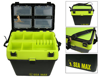 Roddarch SEA MAX Angelsitzbox | 18L Heavy Duty ABS Aufbewahrung & 4 Tackle Boxen