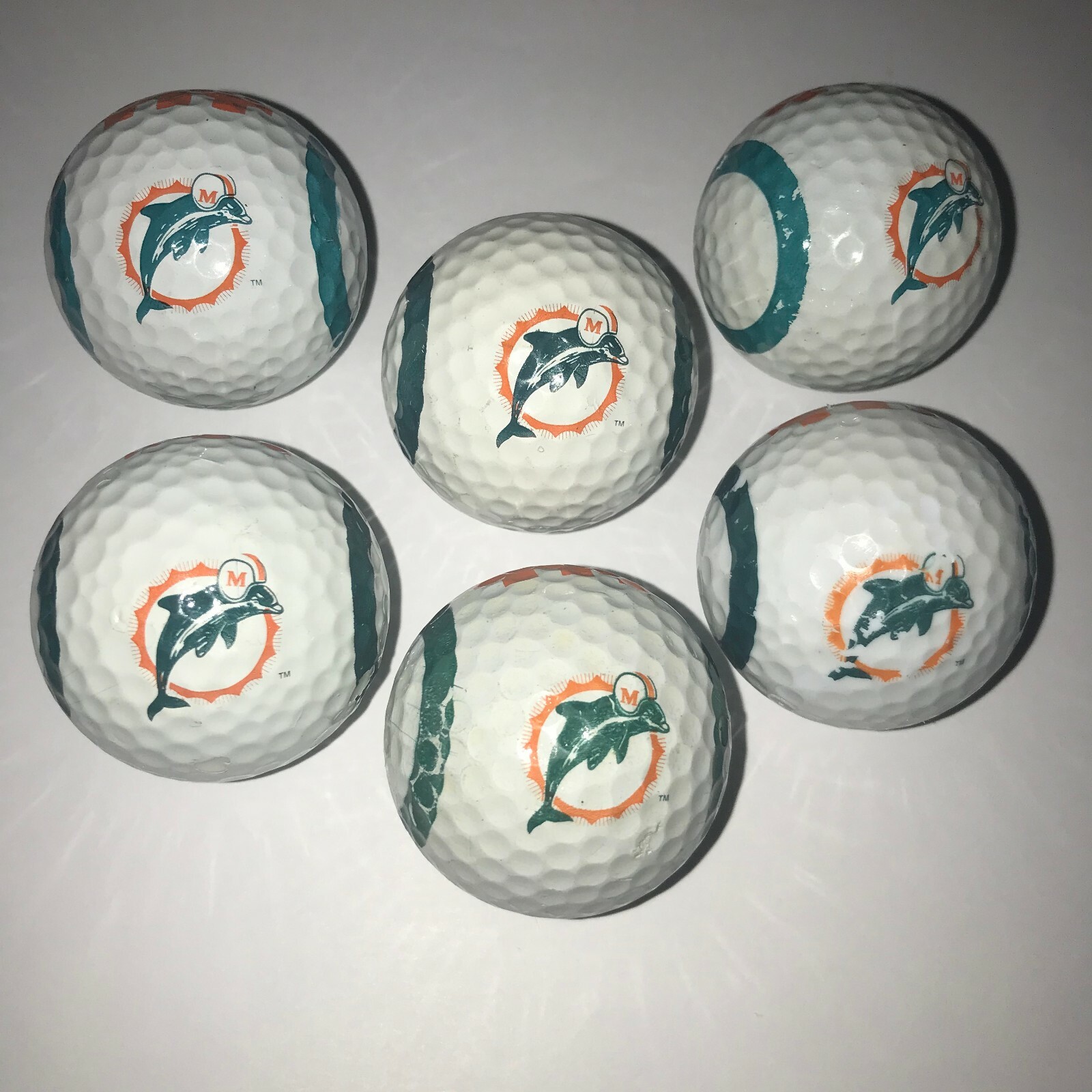 Team Logo Golf Balls - 6ct Vintage Collectible