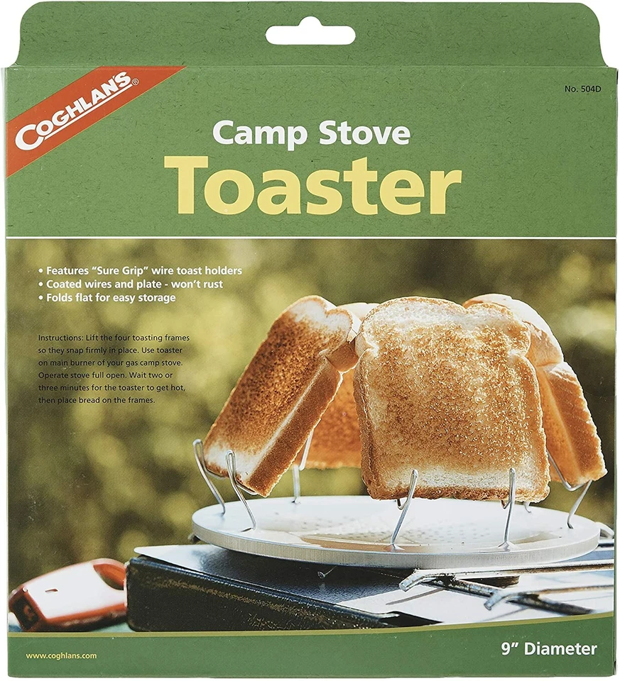 Camp Stove toaster 9" Silver folds flat camping hiking emergency survival gear - Image 2 of 4