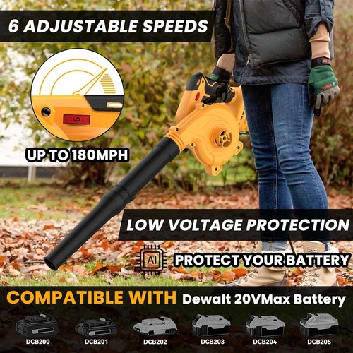 Cordless Leaf Blower for Dewalt 18V 20V Battery 2in1 Electric Leaf Blower&Vacuum - Picture 7 of 14