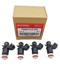 4PCS Honda OEM FUEL INJECTORS 16450-PLD-003 FOR 01-05 EL CIVIC 1.7L Genuine