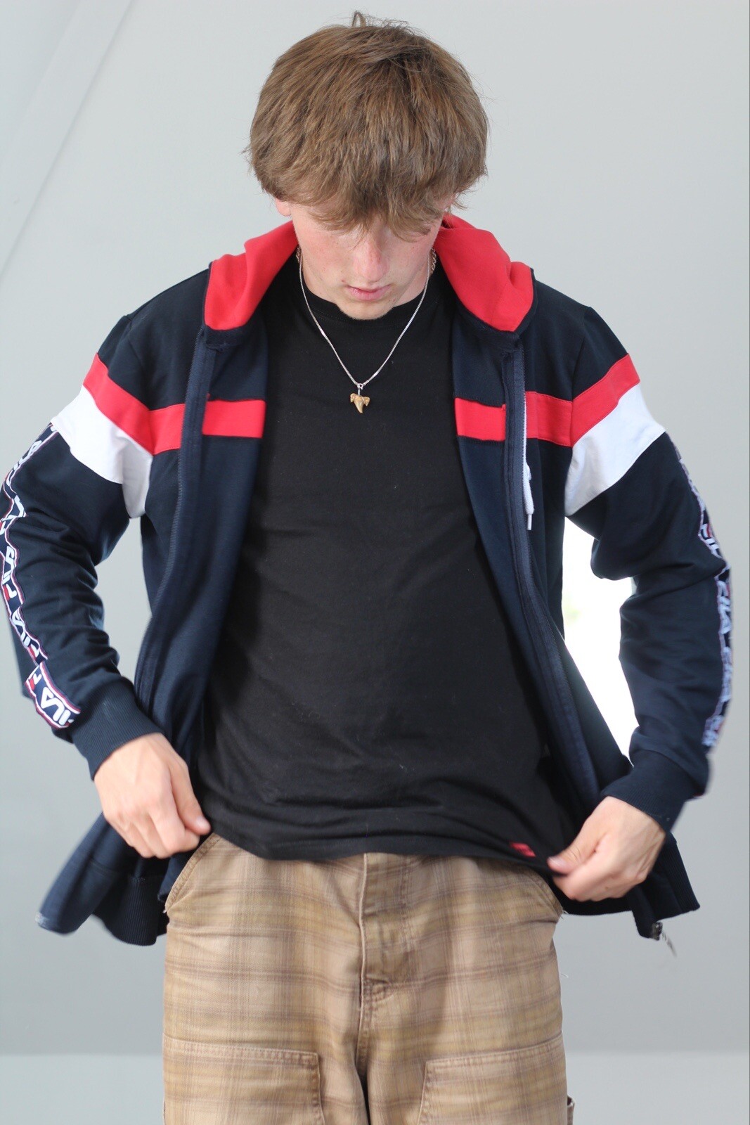 Felpa con cappuccio fila vintage