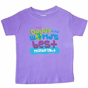 Inktastic-My-Daddy-Is-The-World-039-s-Best-Millwright-Baby-T-Shirt-Child-039-s-Kids-Gift