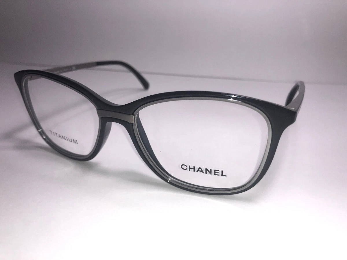 Rare Authentic Chanel 3219 c.501 54mm Black Glasses Frames Italy