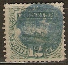 United States Sc 117x2 USED BLUE POSTMARKED FVF