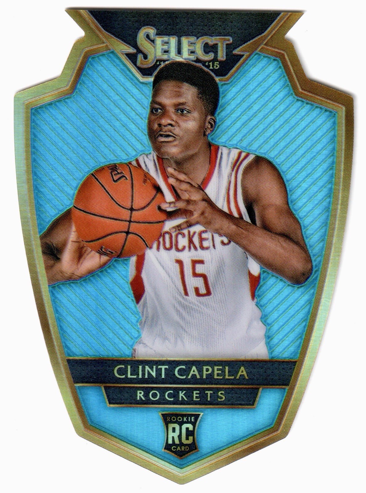 2014-15 Panini Select Clint Capela Blue Rookie RC /199 #187 Hawks