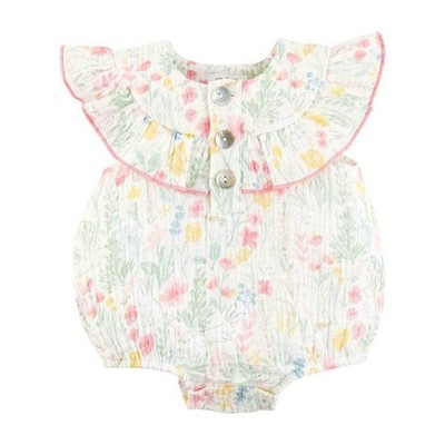 Mud Pie Easter Bunny Floral Bubble  6-9 Months