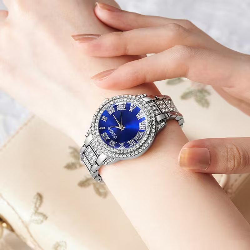 2pcs Women Watch & Bracelet Set Elegant Quartz Watch with  display picture 1