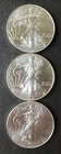 Lot of Three 2018 $1 American Silver Eagle Dollars