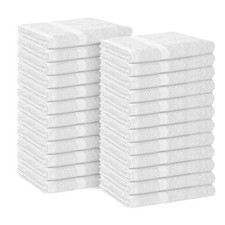 Salon Towel - White Hand Towels Bulk Pack of 24 - 100 Cotton Absorbent Spa, ...