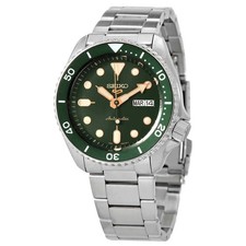 Seiko SRPD63K1 Men Seiko 5 Sports Green Dial Silver Stainless Steel Watch