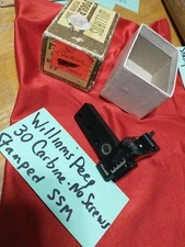 WILLIAMS PEEP SIGHT 30 CARBINE NO SCREWS STAMPED SSM GUN PARTS RIFLE VINTAGE