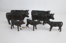 Schleich Cow Calf LOT  Brown Cow Farm Figure Animal Toy VTG 2002