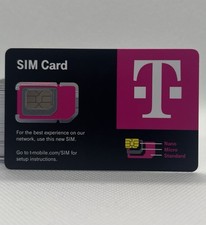 T-Mobile 3-in-1 SIM Card Starter Kit 4G LTE 5G Nano/Micro/Standard NUOVO scadenza 2028