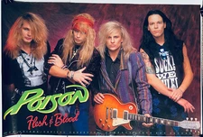 Poison Flesh & Blood 1990 Record Store Promo Poster 20"x30"