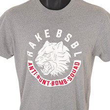 Rake Baseball T Shirt Mens Size Small Gray Anti Bunt Bomb Squad