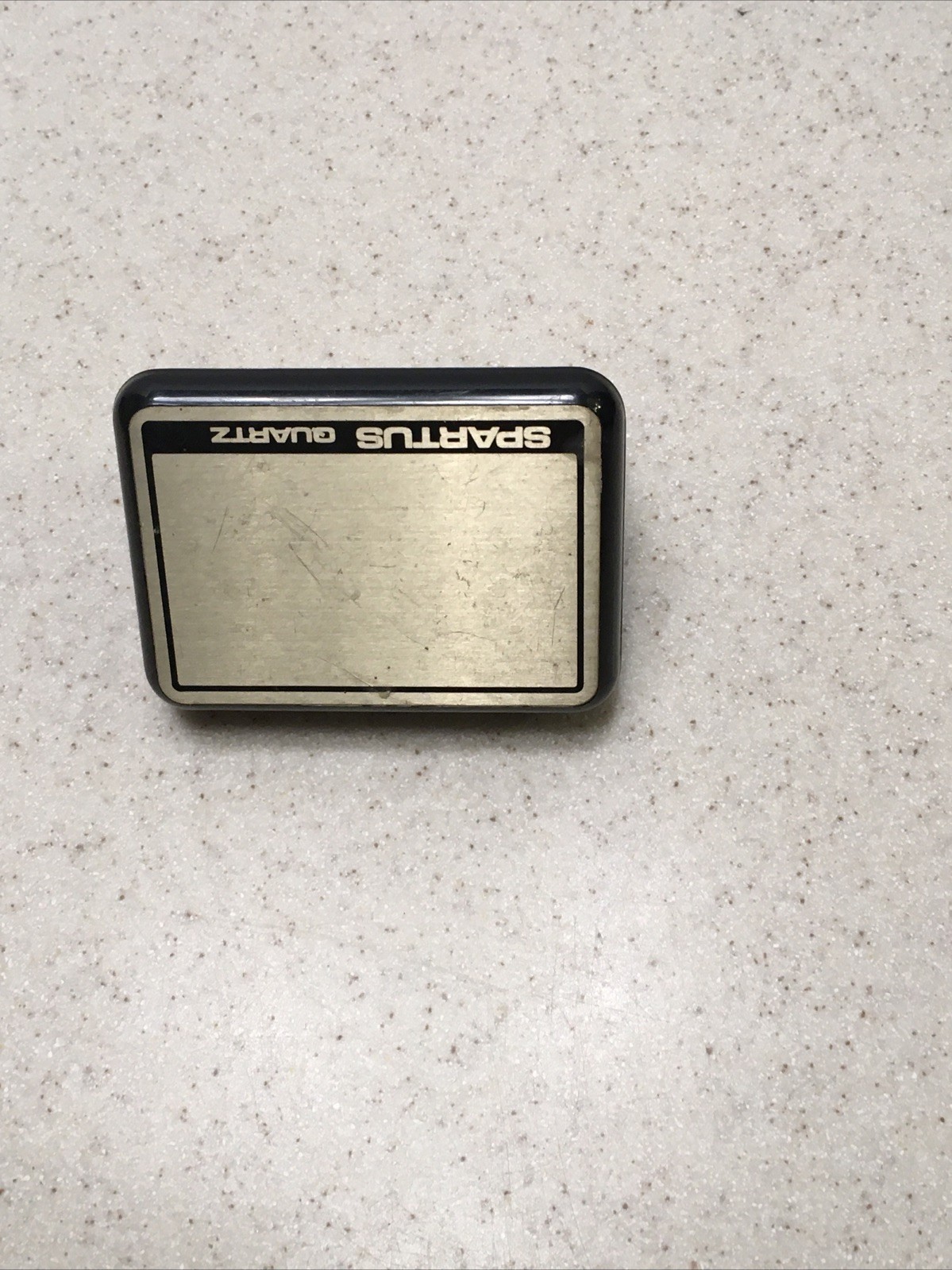 Spartus Quartz Travel Alarm Clock Black Clam Shell Snooze Button Techno 80's!