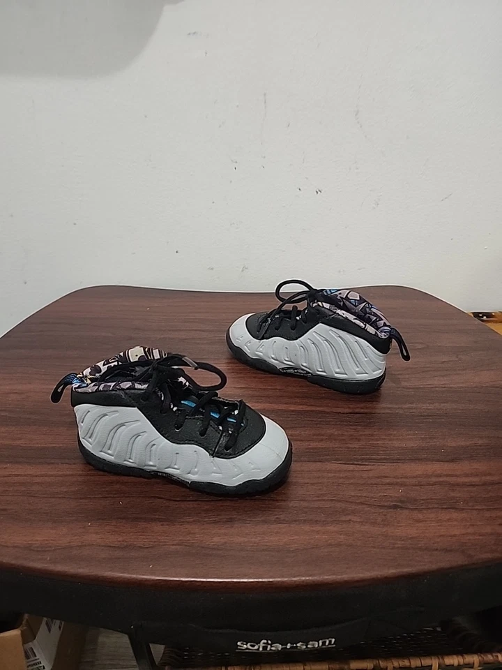 Nike Foamposite Little Posite One Baby 6C 723947-009 Gris Grafitti Tenis Zapatos Foto 3 de 4