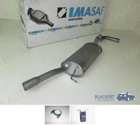 Imasaf ESD Auspuff Endtopf + Anbauteile für Seat Cordoba 1.8 I 16V 6K2 1993-1996
