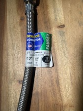 BrassCraft Faucet Connector 12" Length, 1/2" Fip To Faucet 3/8" Comp To Valve