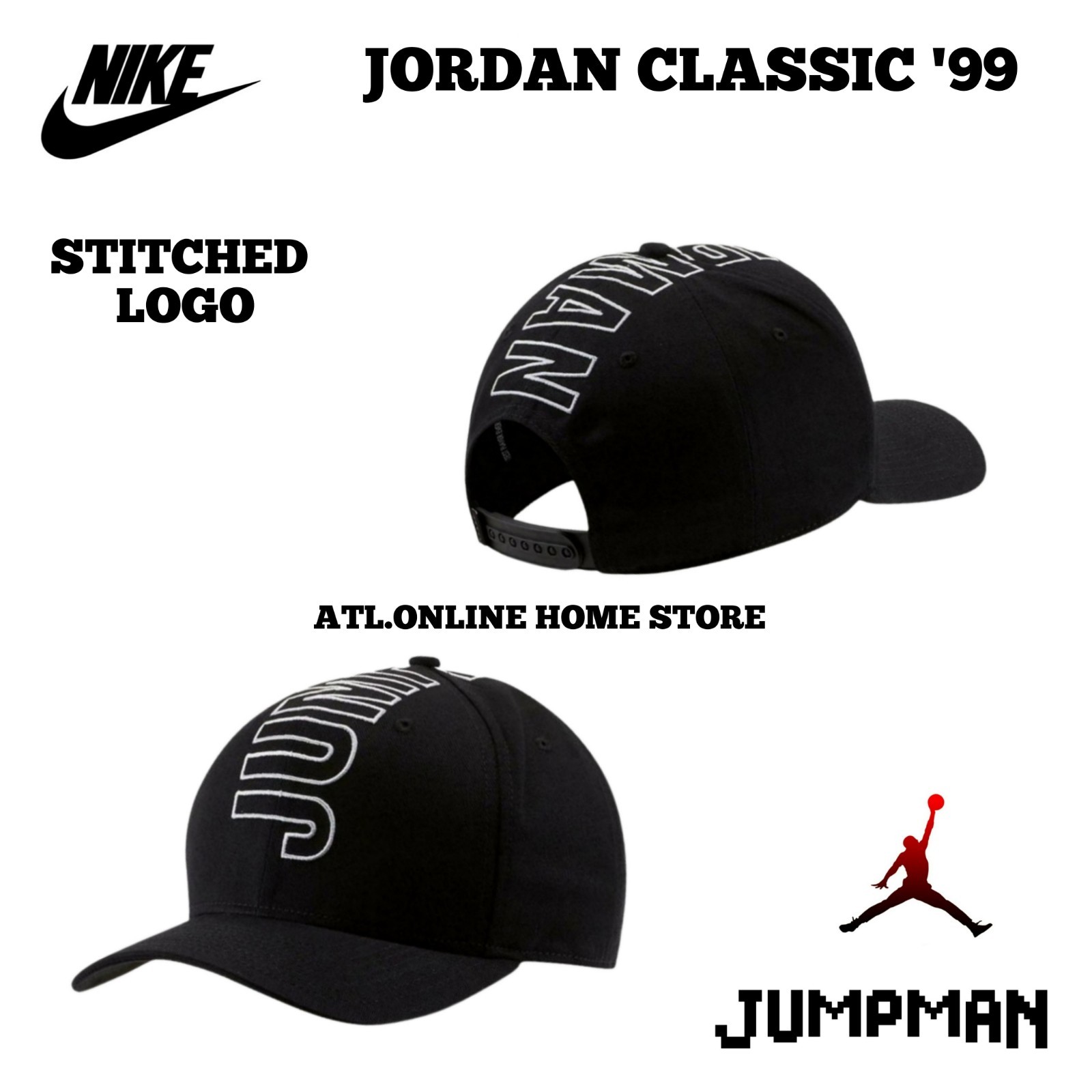 2018 AIR JORDAN "JUMPMAN" STITCHED LOGO CAP SIZE 1SFM UNISEX