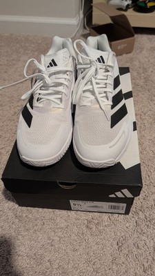 Adidas Defiant Speed 2 Men's Size 9.5 White Black Running Tennis Shoes Sneakers