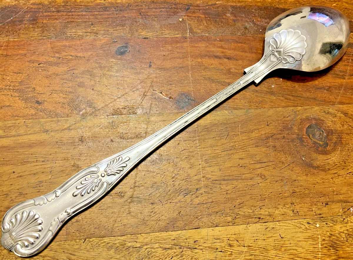 Vintage Sheffield Silver Plated "Kings Pattern" Basting Spoon - 33cm Length