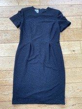 Vintage Leslie Kay Black Jewel Shift Sheath Dress Size 12