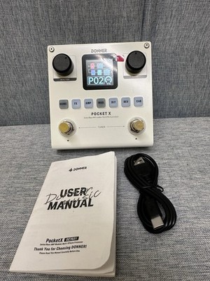 Donner Pocket X Multi Effects Pedal Electric Guitar & Bass AMP Modeler 62 Effect