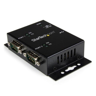 StarTech.com 2 Port USB auf Seriell RS232 Adapter - USB / DB9 Hub Wandmontagefäh