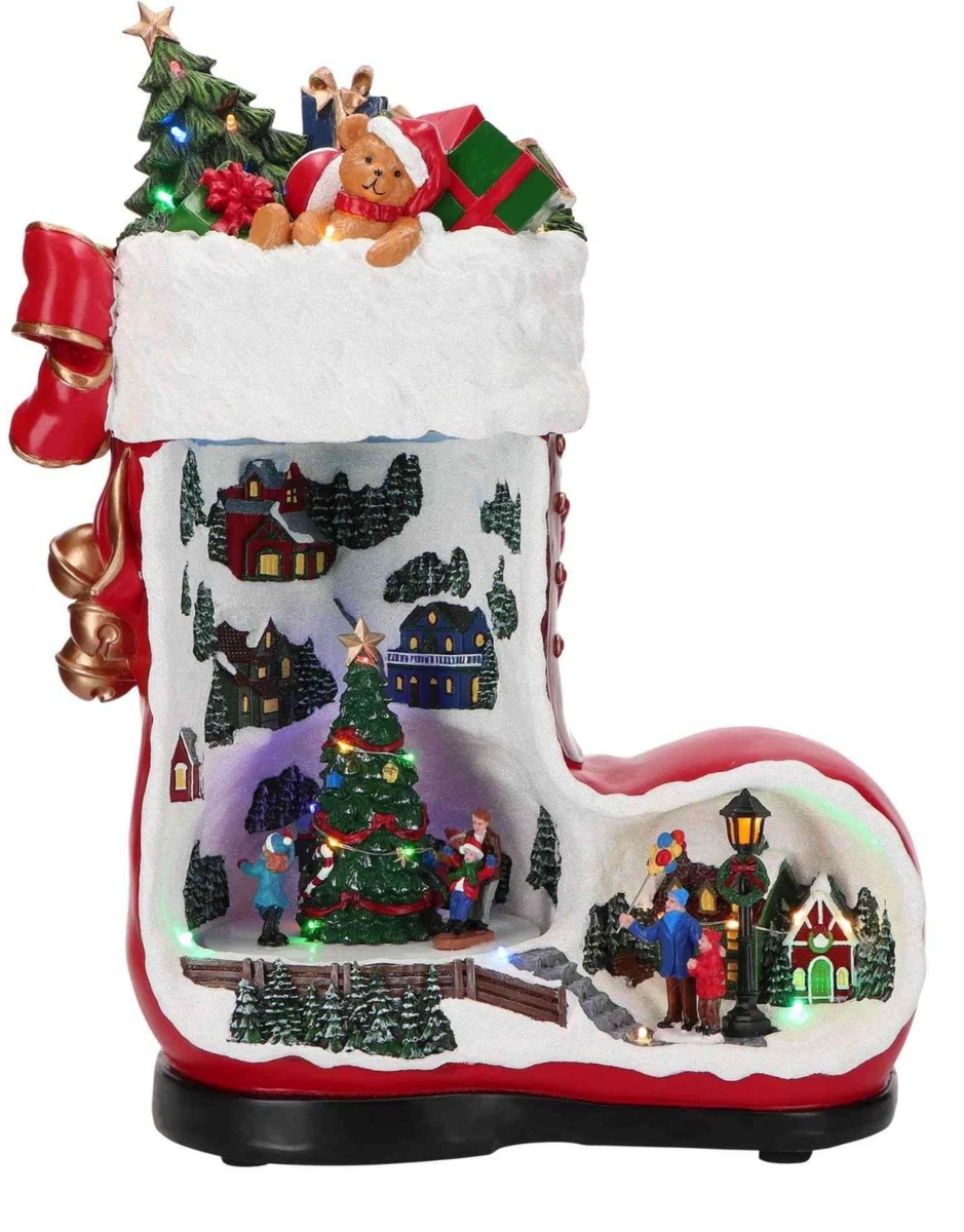 Akxlax 3 Pezzi Casette Natalizie Luminose Villaggio Natalizio Legno Luminoso, Casetta Legno Villaggi Natalizi, Casette Natale Villages, Decorazioni Natalizie Luminose Regali