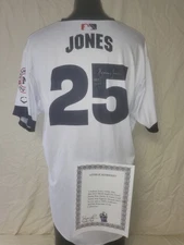 ANDRUW JONES 2025 NASHVILLE HOME RUN DERBY X GAME USED AUTOGRAPH JERSEY HIT CITY