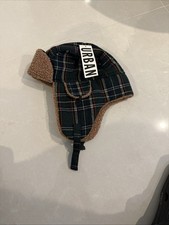 Plaid Trapper Hat Men Women Faux Fur Ushanka Winter Bomber Aviator Cap Checkered