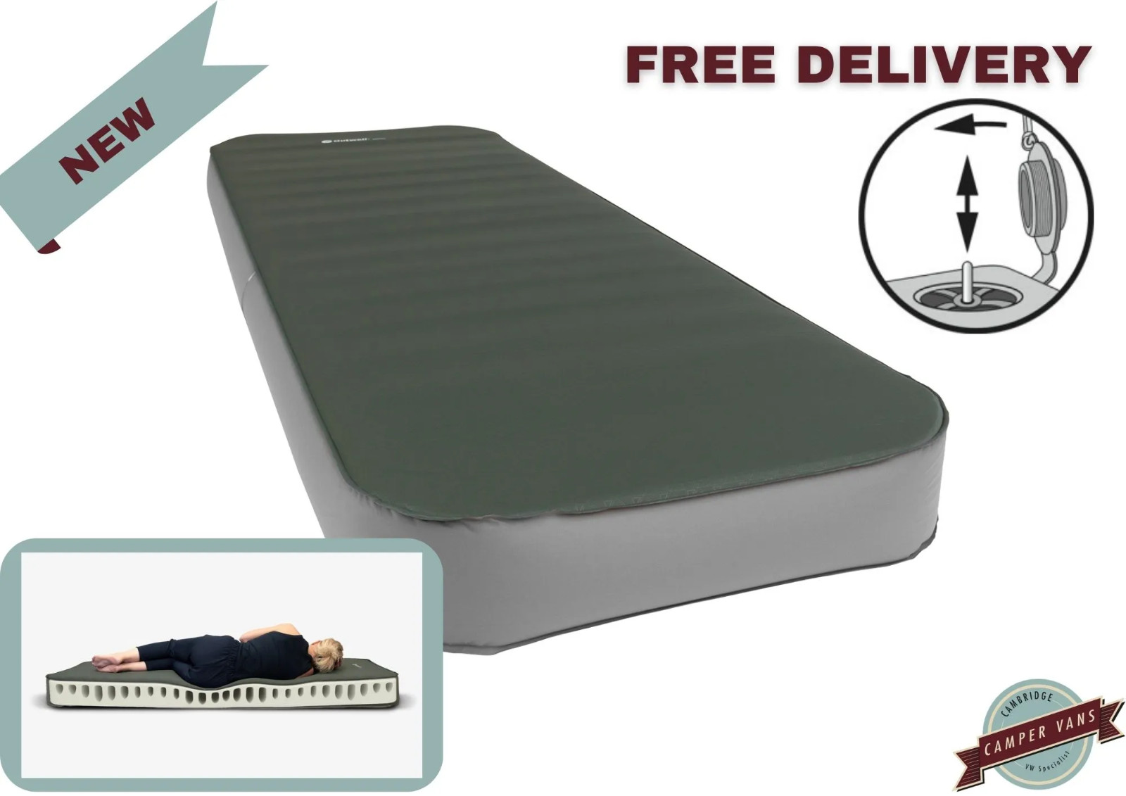 Outwell Sleepnest Single 14.0 cm Self Inflating Mat Pad 2026 (SIM) 400144