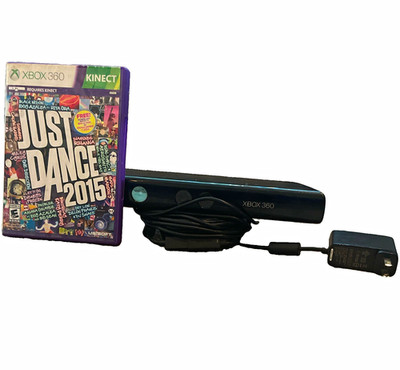 Microsoft Xbox 360 Kinect Sensor w/ AC Adapter + Just Dance 2015 Game (NTSC)